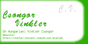 csongor vinkler business card